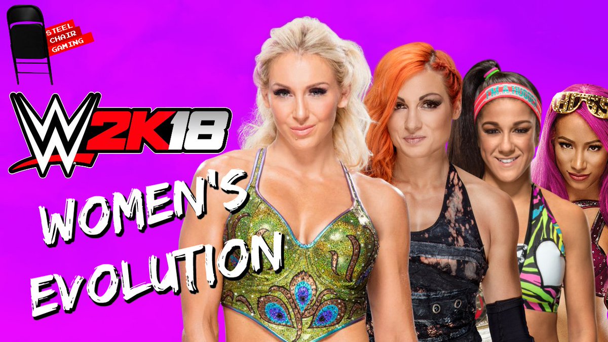SteelChairGames's tweet photo. The evolution of the WWE Women's Division continues in #WWE2K18!! @WWEgames #WomensEvolution Only 16 days to go!! https://t.co/oynMDn8NDq