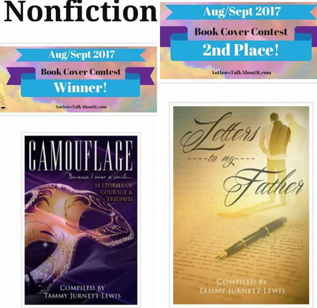 IamTammyLewis's tweet photo. 1st and 2nd place book cover winner!!! #Camouflage #L2MF #Books #author #co-author #Bookstoreready #writer #writerslife #anthology #network https://t.co/QZcRk3jPZa