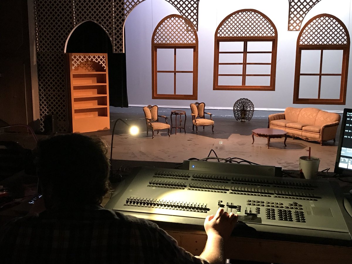 SGUTheatre's tweet photo. We are hard at work in technical rehearsals for The Importance of Being Earnest, opening Thursday! https://t.co/xLUgYOMPzV