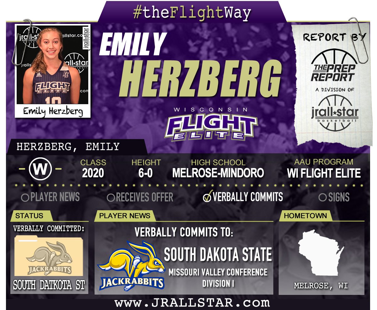 WiFlightElite's tweet photo. #theFlightFile: Emily Herzberg (6-0 W 2020) accepts her Division I offer to @Coach_AJ &amp; the South Dakota State Jackrabbits! #theFlightWay https://t.co/Cw6LnO10Fh