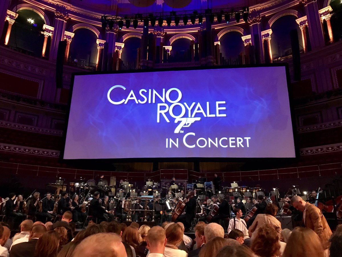 JamesFrench95's tweet photo. Bond, Casino Royale @RoyalAlbertHall @DavidGArnold and @rpoonline Sunday well spent! 🎥🍸=😃 https://t.co/RXcwoJF63L