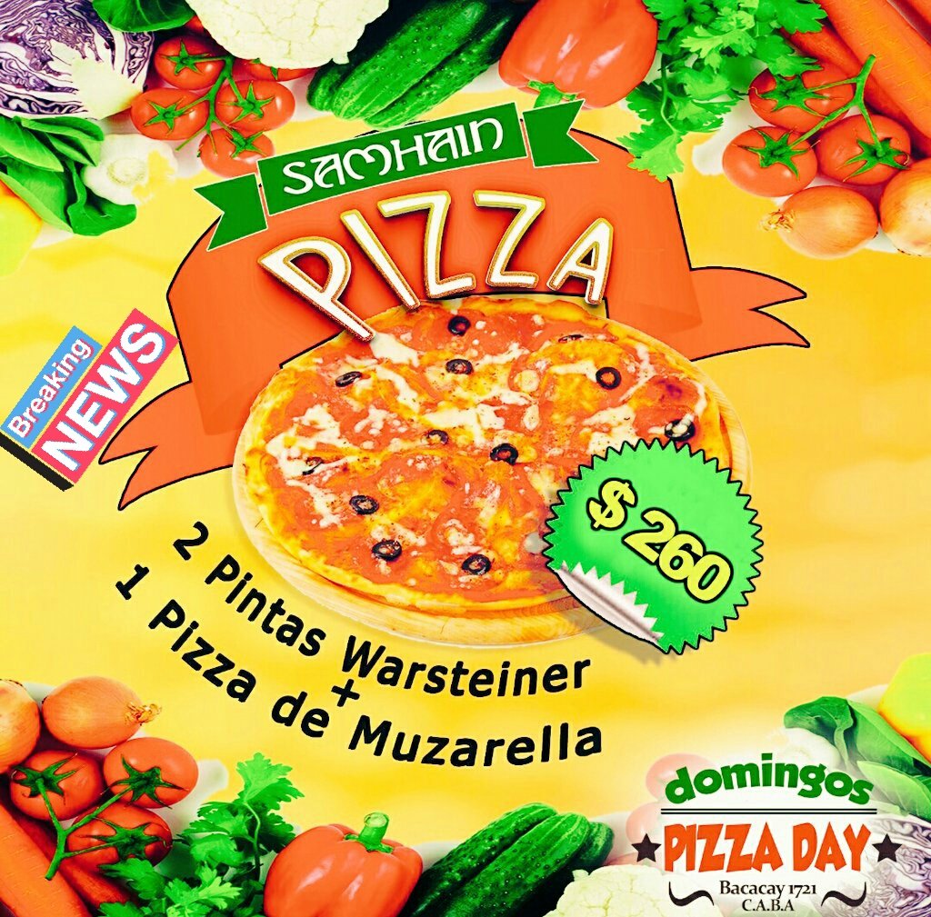 Domingo de  #pizza  #beertweet #DomingoDeGanarSeguidores 
SAMHAIN PUB 🍻🍕👍