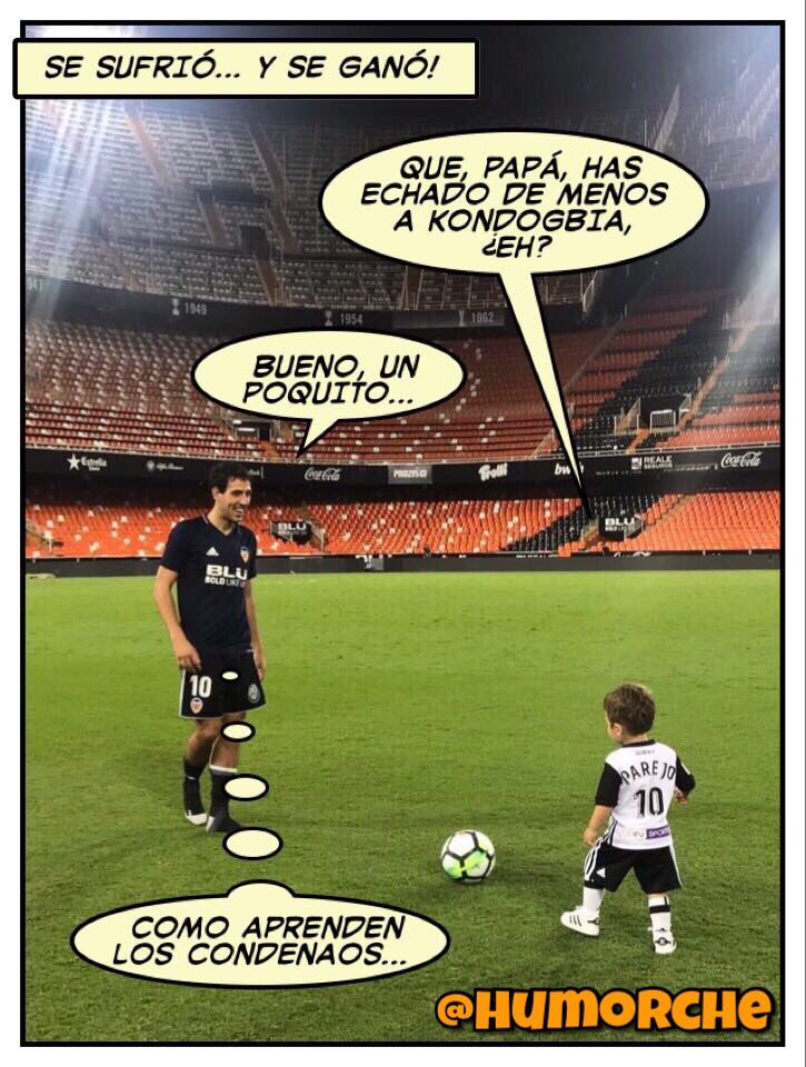 humorche's tweet image. Victoria sufrida vale por dos! Verdad @DaniParejo? #valenciaatleti #Laliga #SomVCF