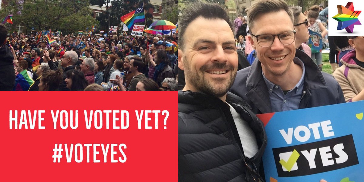 nabpride's tweet photo. Another big turnout for #marriageequaility in Melbourne. #VoteYes #sayyeswithpride https://t.co/UAKbR7WZ6P