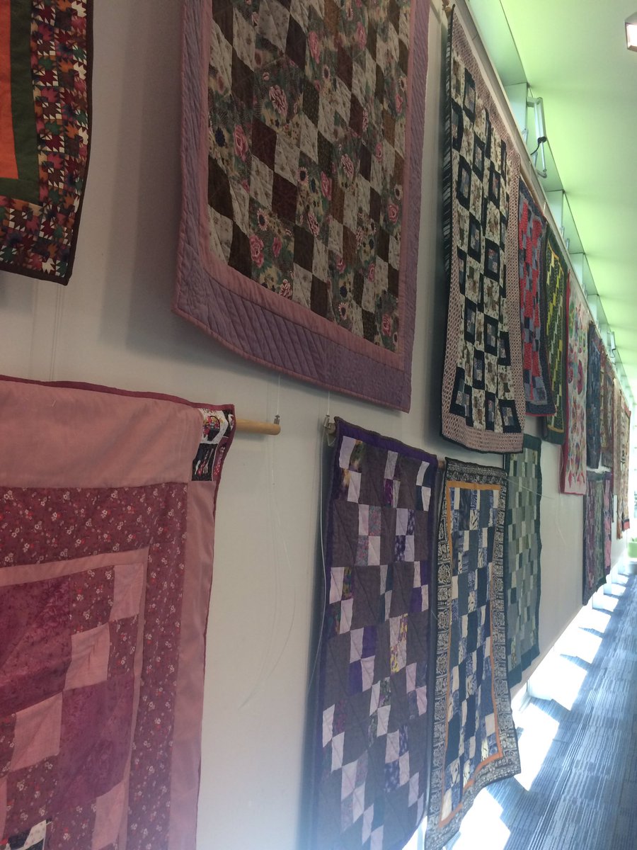 ChristchurchLib's tweet photo. Amazing quilts display has just gone up at #SouthLibrary including a periodic table quilt. #sciencestitchery ^MT https://t.co/uYE7iNetmu