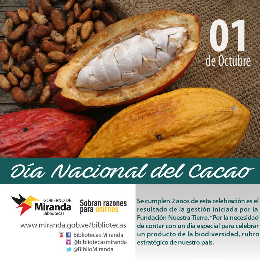 Bibliomiranda's tweet photo. Hoy #1Oct  Se cumplen 2 años de este día especial para celebrar un producto de la biodiversidad, rubro estratégico de nuestro país https://t.co/FxN1eThyKy