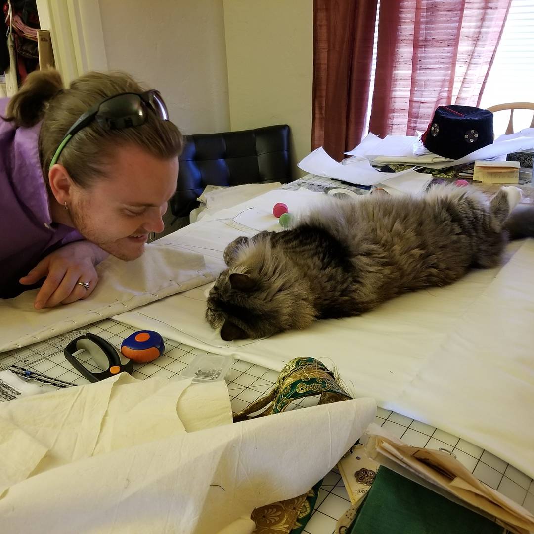 MadameAskew's tweet photo. Cake adores all of the Interns. Today he gets to be sweet for Handy. 

#internsofdoom #cakemchamish https://t.co/WjSMusbqPH