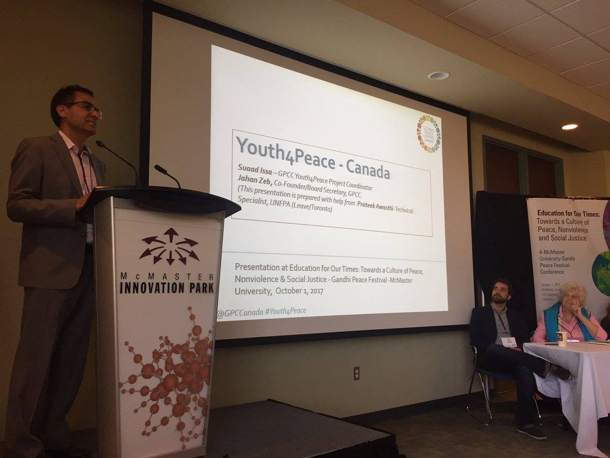 GPCCanada's tweet photo. @GPCCanada #Youth4Peace leadership team @McMasterU '#Education for Our Times' conference #gpf25 #HamOnt @ann_prof @kusman786 @ZiauddinY https://t.co/ncVpMsxSmw