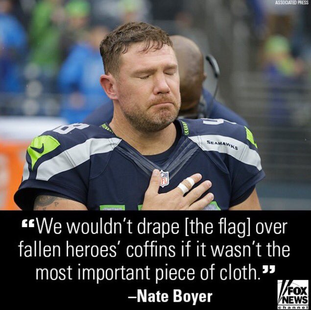 aeoost's tweet photo. @Manitobagal @FoxNews @NFL Why ? How about first a #RespectTheFlag & #RespectTheAnthem attitude?? Till then, #BOYCOTTNFL #NoFansLeft. #ForgetEm https://t.co/BnzouLdMlX