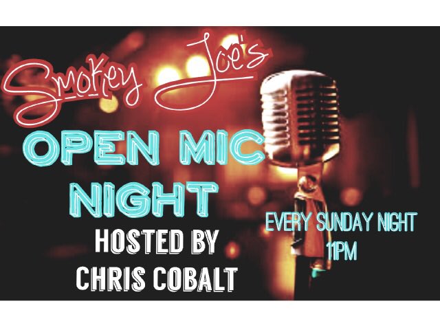 ChrisCobalt's tweet photo. Tonight, see y'all at @SmokeyJoesPenn for #OpenMic staring at 11. I can't wait to see what happens... https://t.co/pRiabUYU7y