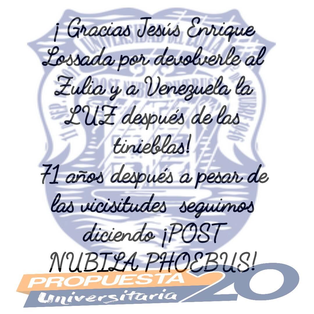 Propuesta20's tweet photo. Este 1 de octubre @propuesta20 conmemora el 71 aniversario de la reapertura de la Universidad del Zulia, un hecho histórico. #LUZ71 #PU20 https://t.co/Wd3v1VMRh1