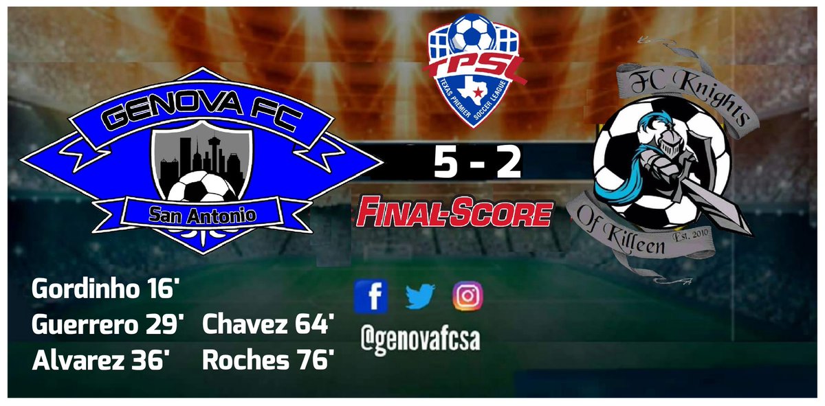 SambaFCSA's tweet photo. We opened last night the @TXPremierSoccer with a win over @fcknights. Congrats team! #ForzaGenova #TuNuevoClub #SATexas #SemiProSoccer https://t.co/SWEv0FjXEV