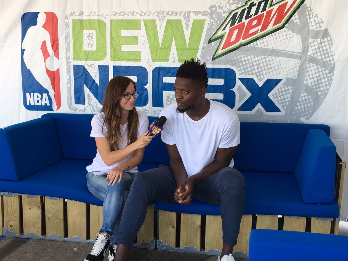 .@J30_RANDLE sits down with @SerenaWinters for a #DewNBA3X interview!