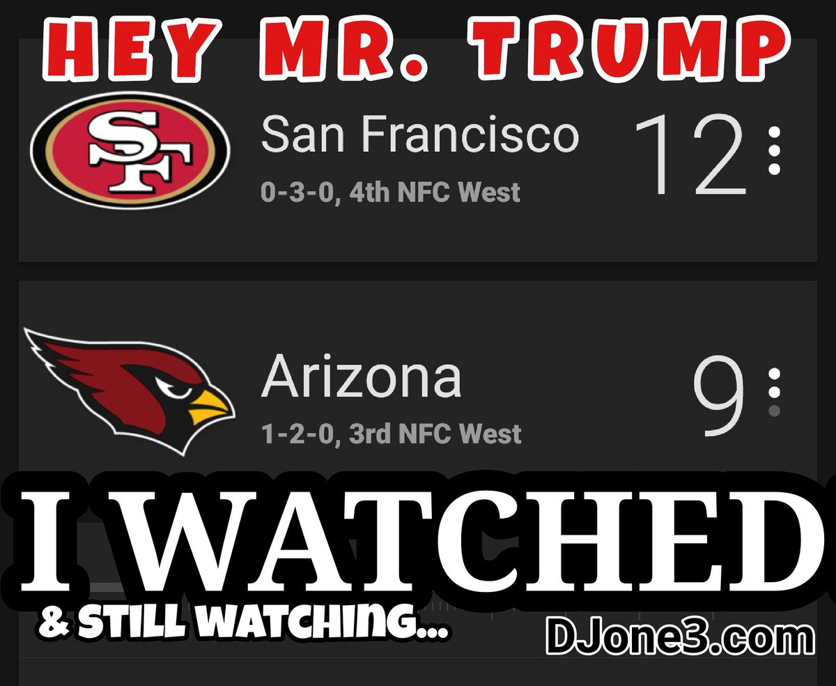 theRealDJone3's tweet photo. @realDonaldTrump NFL ratings are WAY UP this weekend! You're HUGLY welcome.πΊπΈ #watchTheNFL #TakeAKnee #TheResistance https://t.co/TzTmgsj6TT