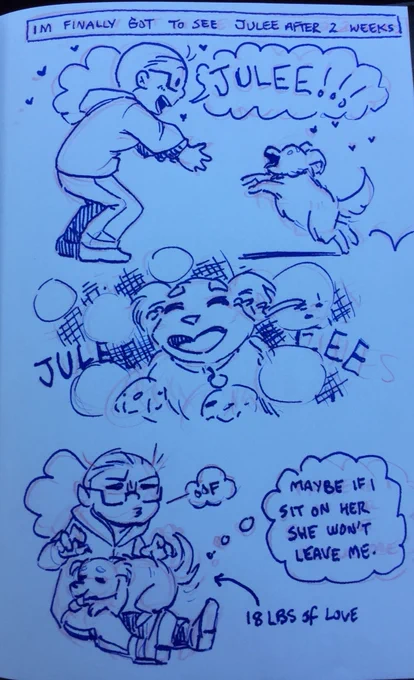 First day of #Inktober - this is Jules' version of hugs I guess? 