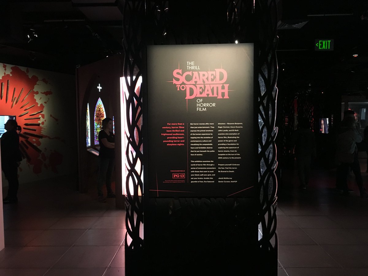 PaulGAllen's tweet photo. Toured @MoPOPSeattle's new horror exhibit #ScaredToDeath. Warm up for Halloween with a chilling visit! https://t.co/m1cLehTCK3