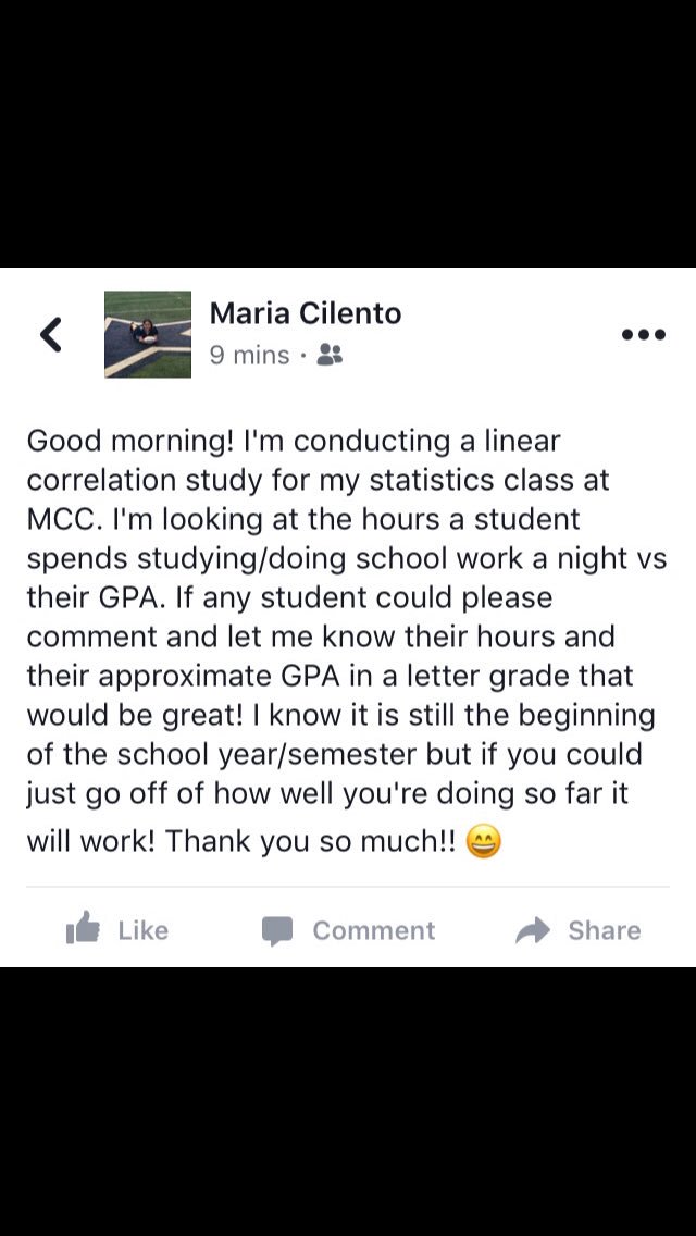 MariaCilento8's tweet photo. Please take my survey for my stats class!🙏🏻😬 https://t.co/egVQoQXVgi