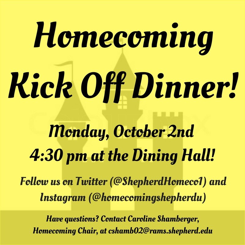 ShepherdHomeco1's tweet photo. Be our guest to help kick off Homecoming Week! https://t.co/bqGsJhxnO9
