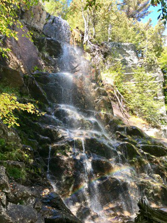 joekupe's tweet photo. Completed peaks 15 and 16 of 46, Armstrong and Gothics. Check out this pic of Rainbow Falls. #adirondacks #adkfall https://t.co/Glu3YAU4tI