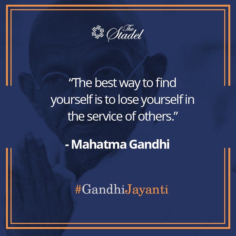 Team Stadel remembers the father of nation on his birth anniversary...