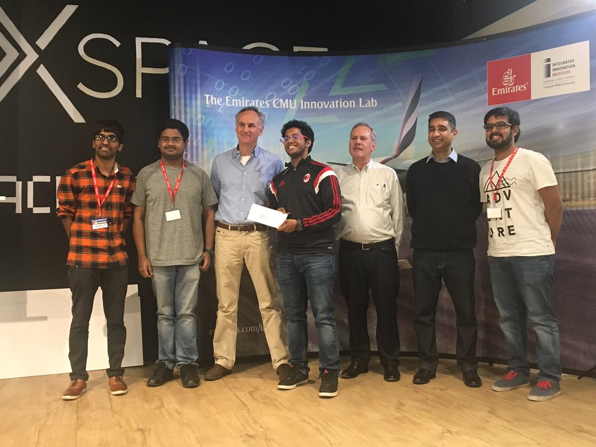 TravelHackathon's tweet photo. Distributing Emirates awards
#emiratescmuhack #emiratestravelhackathon https://t.co/2tn1zWlbm5