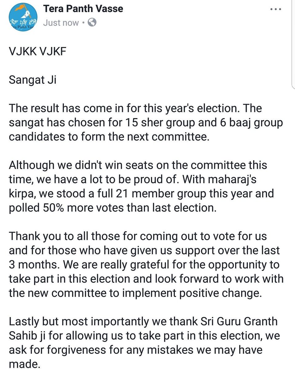 Election results #Southall #SinghSabha #Gurdwara