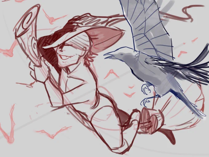 W I P?? Working on that yearly speedpaint of Witchcrow and Hitch 