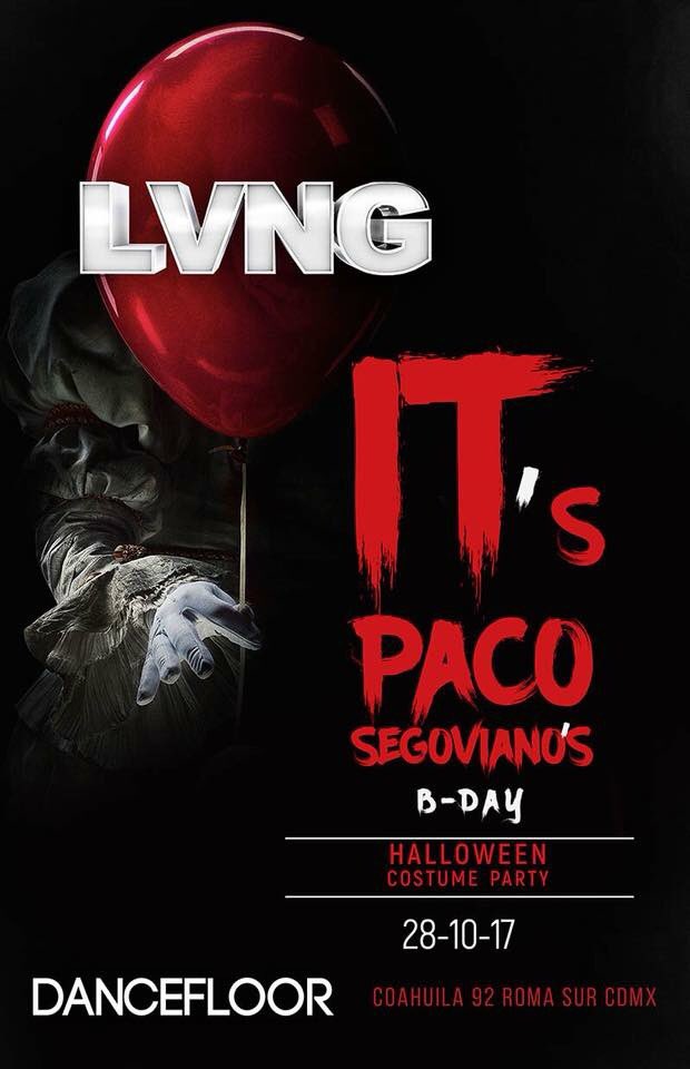 pacosegoviano's tweet photo. #SaveTheDate #Sab28Oct #HalloweenCostumeParty #PacoSegovianoBDay
@OscarVelazquez @kikezambrano1 @EdgarCebreros @AlexLoDj @djxaviersantos https://t.co/3AYIoUroKK