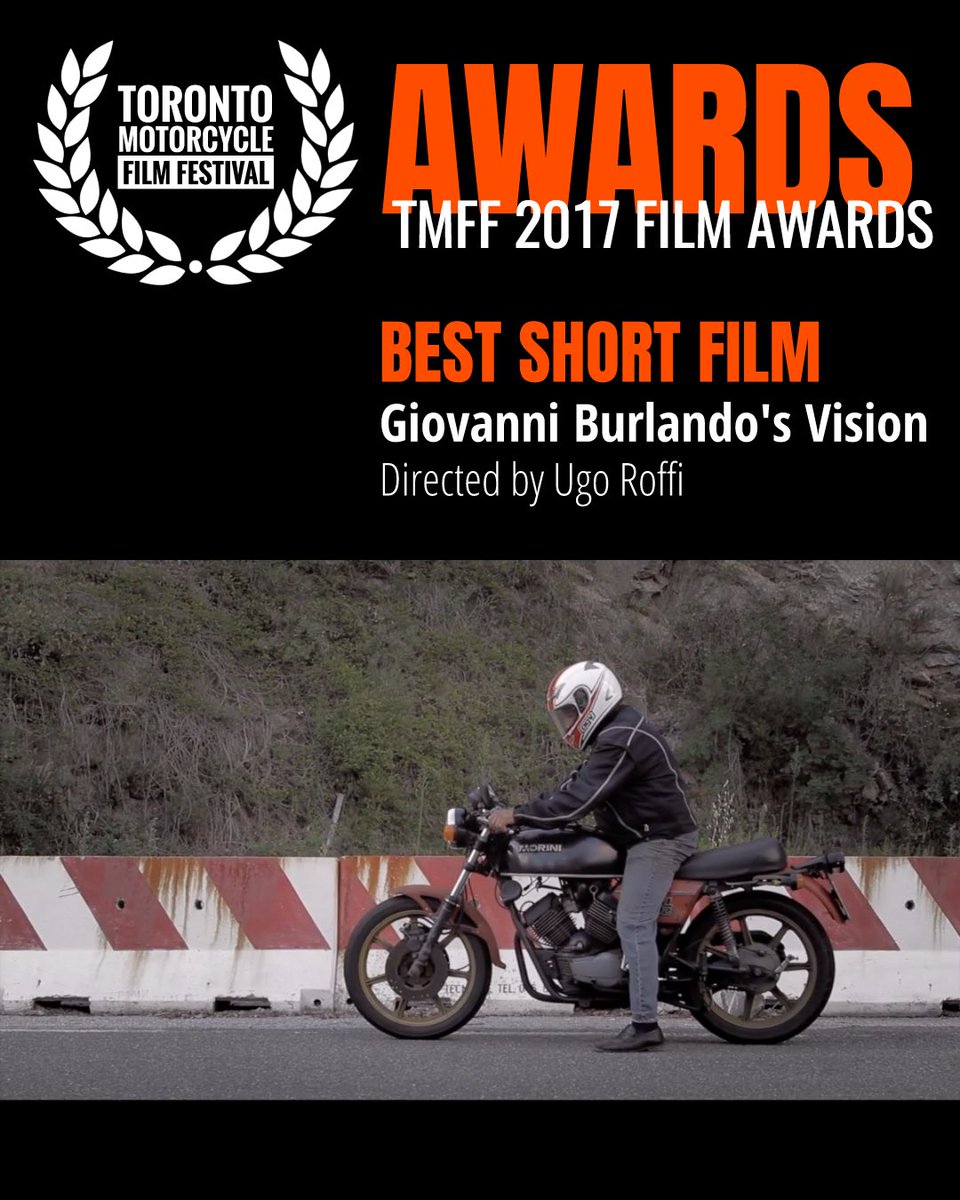 themotofilmfest's tweet photo. GIOVANNI BURLANDO’S VISION directed by Ugo Roffi wins the Best Short Film award at #tmff2017 https://t.co/h2yugxIYyX