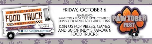 Do317's tweet photo. Pawtober is coming! Join us for the LAST #FFFTF with a special give back to @IndyHumane at the @OldNatlCentre: https://t.co/4OSi1c1L1f https://t.co/wICAyFP8lx