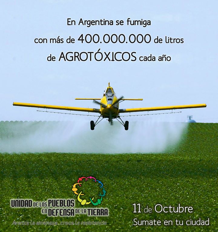 Este 11 de octubre en todos lados pidiendo que paren de fumigar.
facebook.com/Unidad-de-los-… #FueraMonsanto #FueraBayer #ADNLaFábricaDeCáncer
