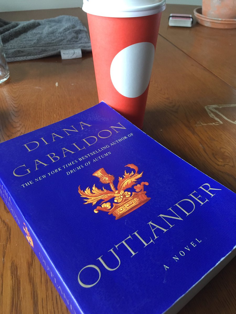 FYABozeman's tweet photo. Spending #NationalCoffeeDay with #Outlander for @4everYA October photo contest #fyaphotoaday https://t.co/FTVP5WZG6R