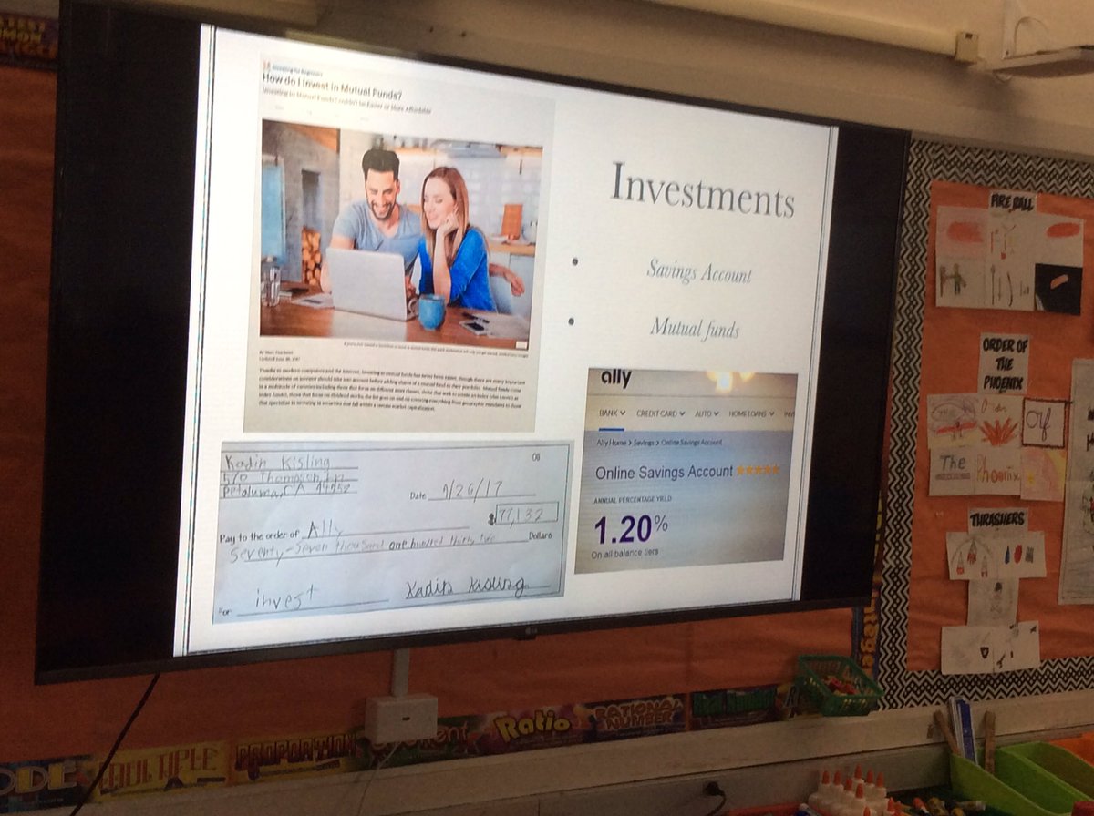 DZscholars's tweet photo. Million Dollar Project! Ss use place value, estimation, addition &amp; subtraction to spend $1 mil before the deadline! @mckmustangs #petk12 https://t.co/G2Z1hwAPiA