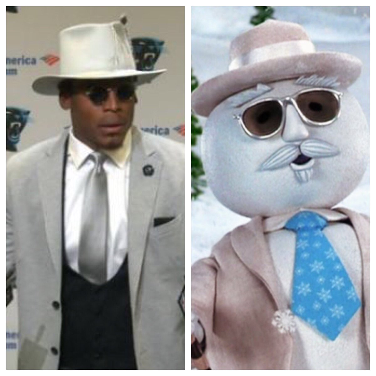 Cam Newton channeling his inner 'Leon' from the critically acclaimed film 'Elf'