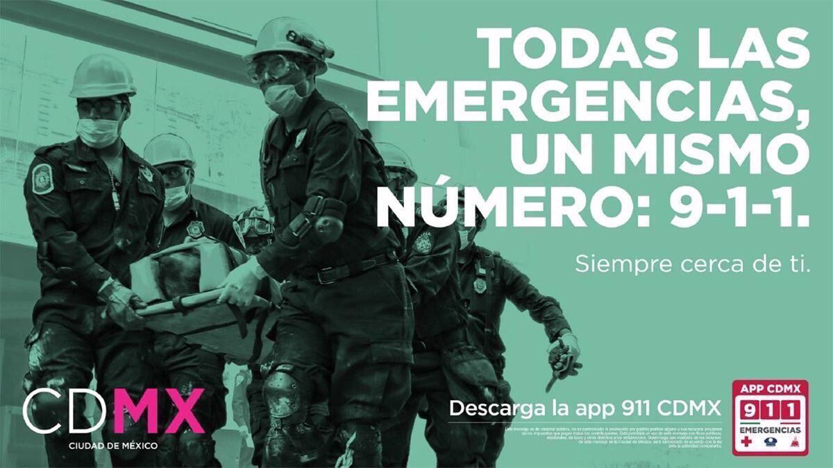 GobCDMX's tweet photo. En el número 9-1-1, @C5_CDMX atiende de inmediato cualquier emergencia. También puedes descargar la app >> https://t.co/wupvyoie1x https://t.co/PoCloM2PZK