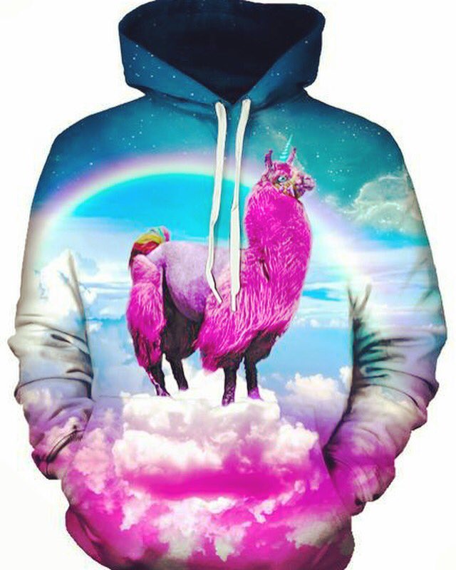 gudgamebro's tweet photo. Get ready for colder weather in style with this llamacorn hoodie! #hoodie #swag #unicorn #llama #christmasparty #uglysweater https://t.co/hCRERCYlgw