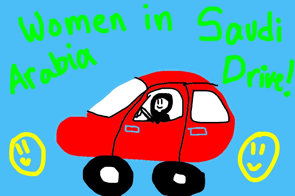 News_O_Matic's tweet photo. @wfryer @russellkahn @sfryer Check out these readers' reactions to our #SaudiWomenCanDrive feature! Pretty cool to see kids respond this way... #SaudiWomenMove https://t.co/oxfmh70FXZ