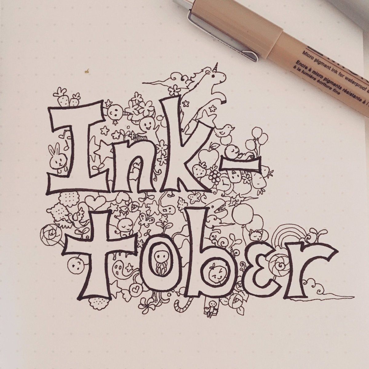 TieuLien0205's tweet photo. #Inktober #inktober2017 #InktoberDay1 #day1 #doodle https://t.co/VF7S7oCwsU