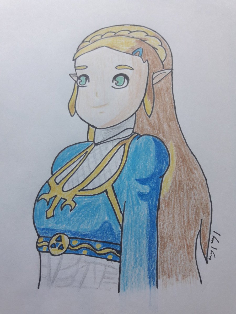 DessinsMymy's tweet photo. Voilà le dessin comme promis :) Merci @adeline_chetail 😄 mes amis sont très heureux et jsuis fière d'avoir fait Zelda 😊 à bientôt https://t.co/rjCMCeFeDR