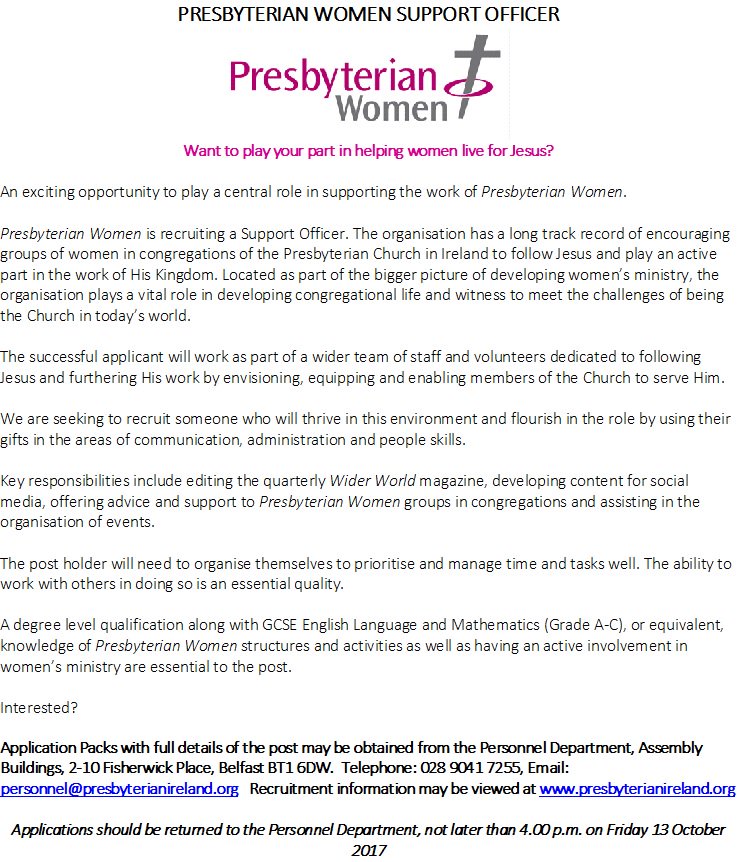 Presbyterian Women (@pwinireland) on Twitter photo 