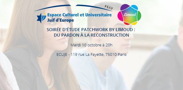 limoud's tweet image. Soirée d'étude Patchwork by Limoud : Du pardon à la reconstruction: Soirée... | #LIMOUD limoud.org/Soiree-d-etude…