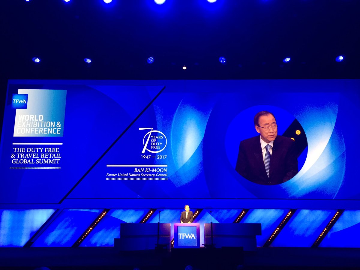 RiinaSHyoky's tweet photo. One of my idols on stage challenging duty free and travel retail industry to battle climate change #thankyou  #alignwithyourvalues https://t.co/KRF3gV5F2g