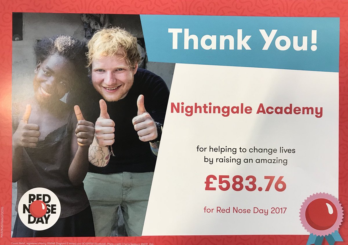 Nightingale_NTA's tweet photo. Not bad for selling a few cakes and red noses... #rednoseday #generousstudents #NightingaleAcademy https://t.co/u4595i2FaZ