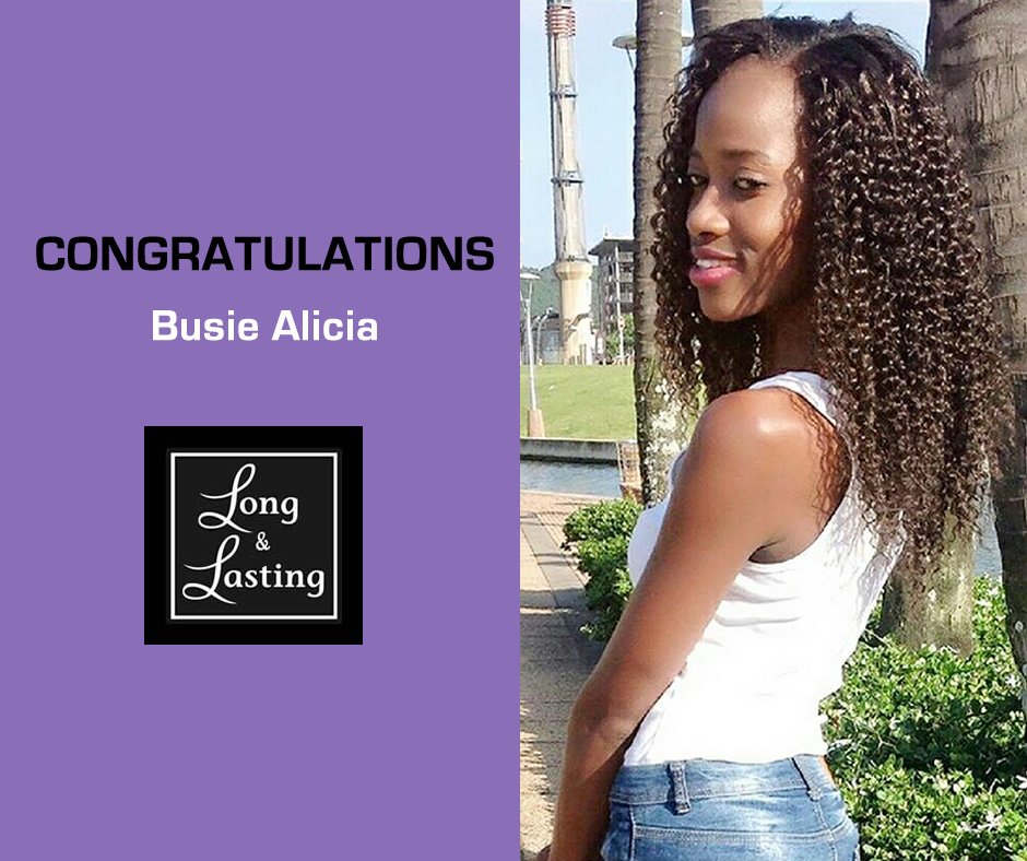 LongLastingProd's tweet photo. Congratulations Busie Alicia! You are our October’s Ambassador. #longandlasting #beautifulhair #hairstyle https://t.co/45JXFx3ZLA