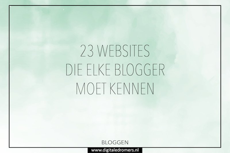 Super handige sites die elke blogger zou moeten kennen → wp.me/p7iFsJ-1gj