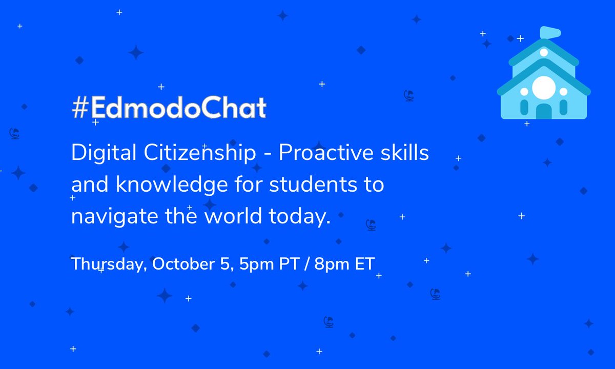 CarissaKopecky's tweet photo. Calling all friends of #Edmodo! Join us on Thursday, October 5 for our next #EdmodoChat. Our topic will be #digitalcitizenship. https://t.co/I0H16GZ0C7