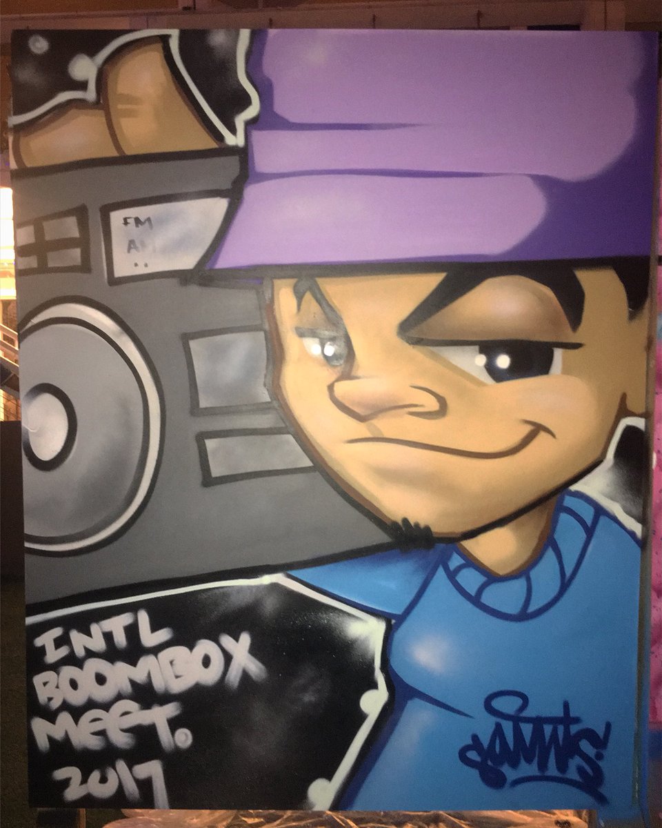 oneSAINTS_'s tweet photo. International Boombox Meet #LasVegas #Boombox #meet @BumpBoxx @ContainerParkLV #liveart #boomboxkid https://t.co/XGStNsrIla
