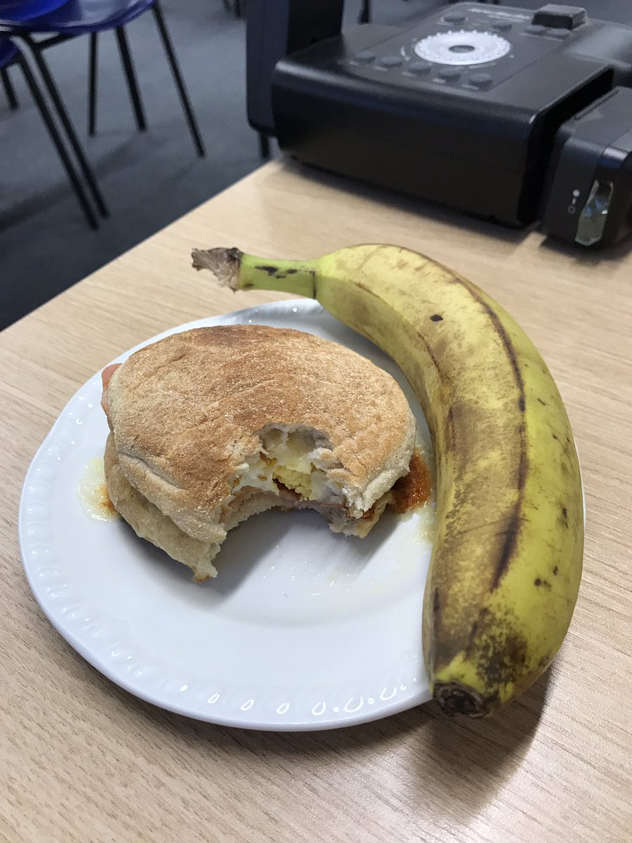 Mr Thomas showcasing his breakfast for the start of KLS #healthyeatingfortnight