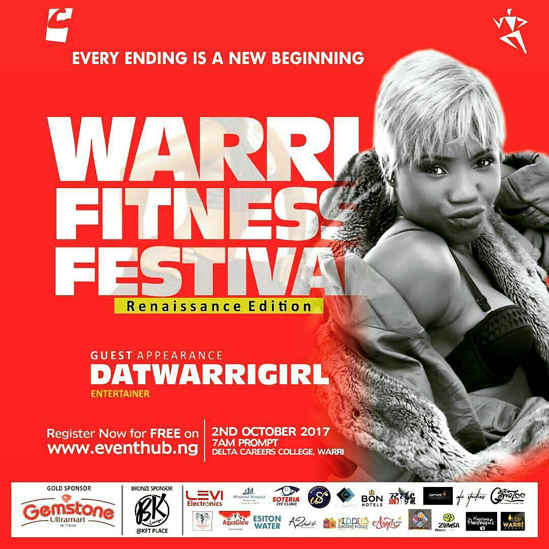 WarriUpdate's tweet photo. If you are in Warri, endeavor to attend any of these events today #EMPIRICAL #Waffest #DYMS #CleanWalk17 https://t.co/tqrVRkSMie