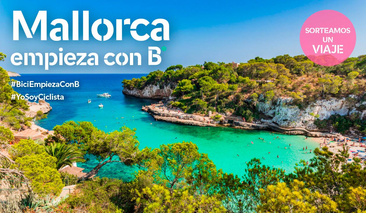 RFECiclismo's tweet photo. Descubre #Mallorca con nuestro 6º sorteo #BiciEmpiezaConB participa y podrás ganar un increíble VIAJE 🌊☀️➡️ https://t.co/4lVrnENE0t https://t.co/cPOq5elgHl